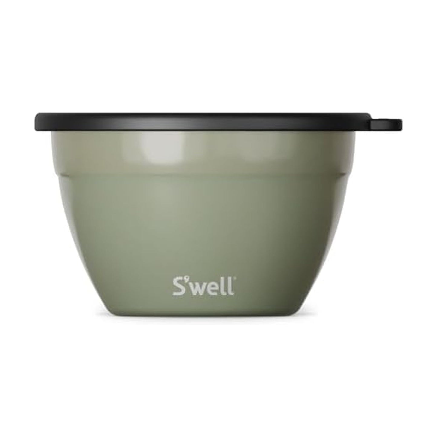 S’well Stainless Steel 64oz Salad Bowl Kit in Onyx, Comes with 2oz Condiment Container and Removable Tray for Organized Serving, Leak-Proof and Dishwasher Safe
