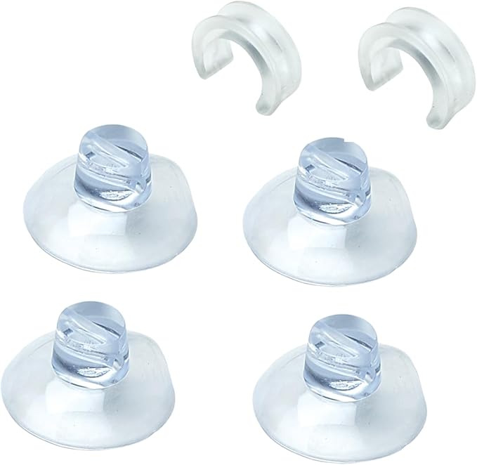 Better Houseware Suction Cup Shower Caddy Connectors, Shower Caddy Suction Cup Set for Bathroom Racks, Heavy-Duty Holder Kit, Easy to Attach & Transparent, 6 Piece Set