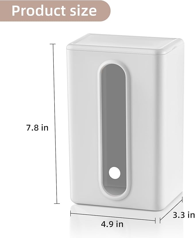 SUBEKYU Magnetic Dryer Sheet Holder for Laundry Room, Dryer Sheet Container,Dryer Sheet Dispenser,Wall Dryer Sheet Box for Laundry Organization and Storage,Plastic Fabric Sheet Holder with Lid,White