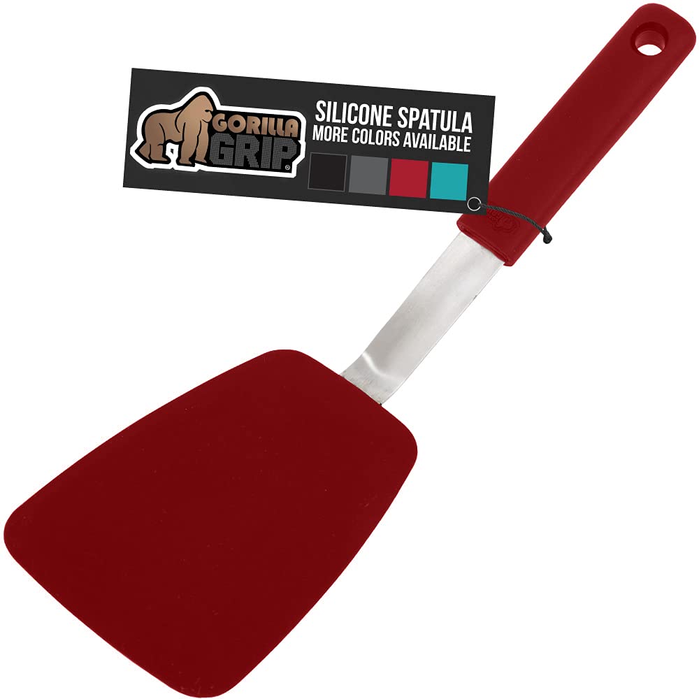 GORILLA GRIP Patented Nonstick Spatula for Frying Pan, 11.6 inch, Gray