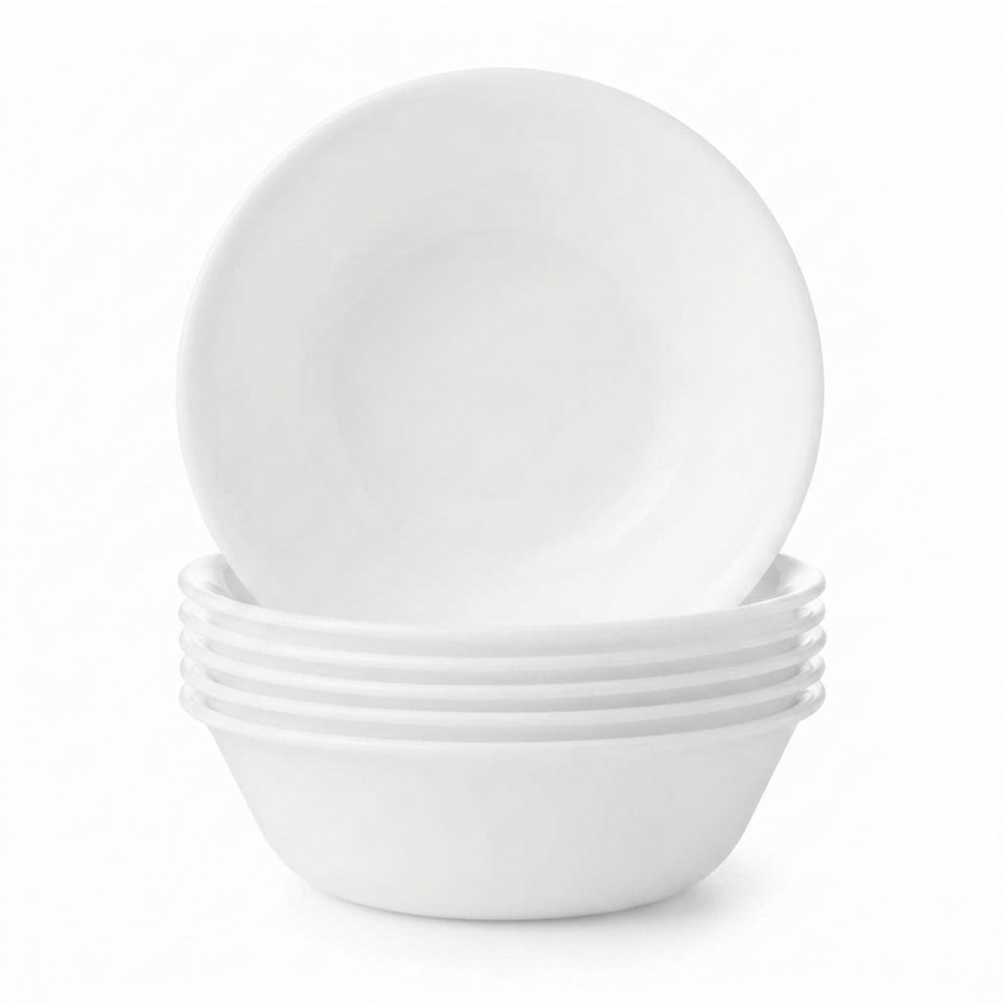 Corelle Vitrelle 6-Piece Salad Appetizer Plate Set Triple Layer Glass and Chip Resistant, 6-3/4-Inch Lightweight Round Plates, Winter Frost White