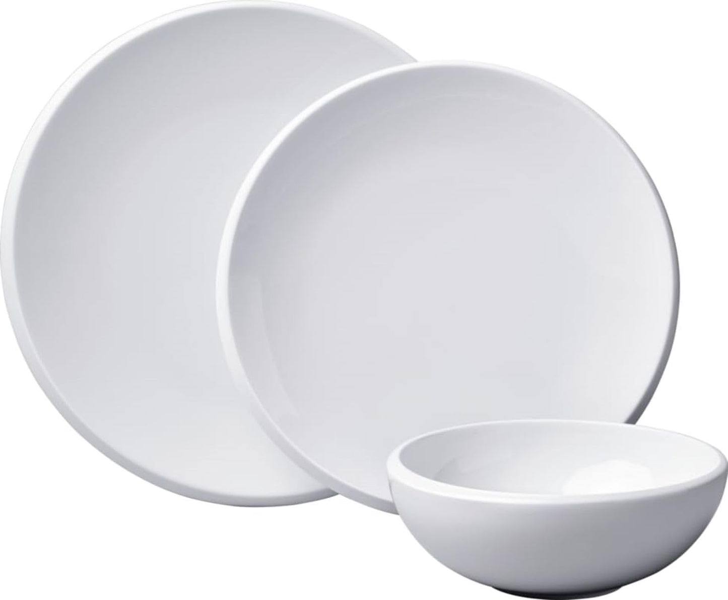 Villeroy & Boch NewMoon 12 Piece Dinnerware Set, White, Service for 4