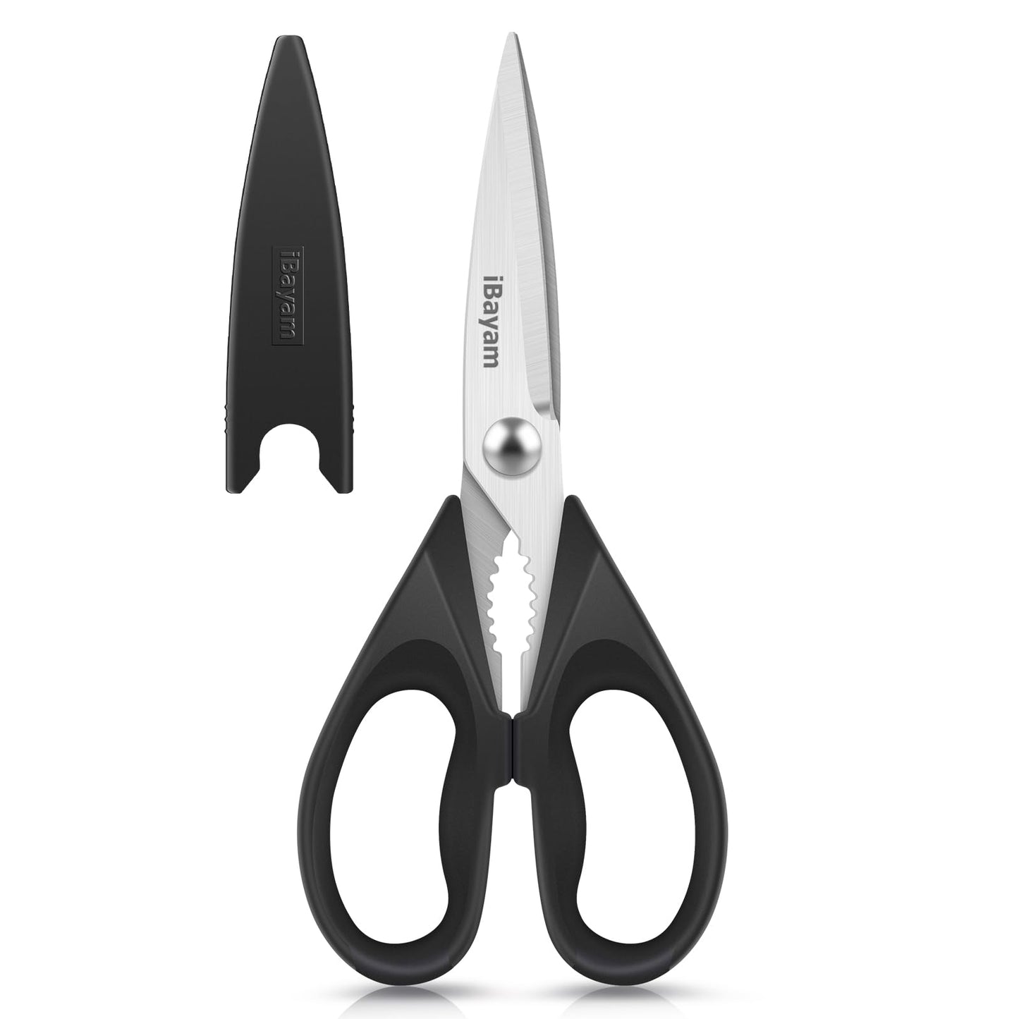 iBayam Kitchen Scissors Shears All Purpose Heavy Duty, Protective Sheath