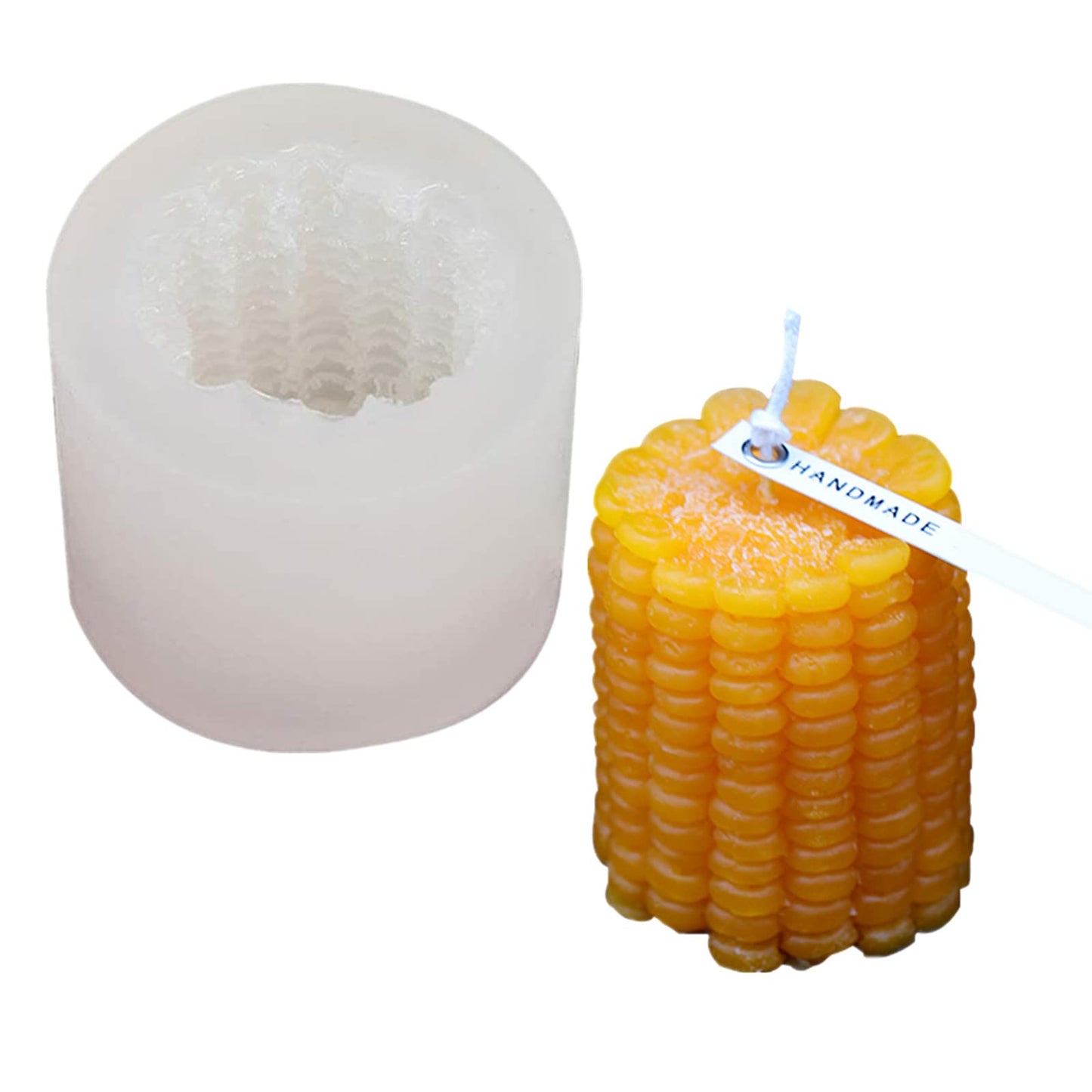 Lines Cylinder Candle Mold 3D Knitting Wool Pillar Silicone Candle Mould Fondant Chocolate Cake Tool for Handmade Soap, Polymer Clay