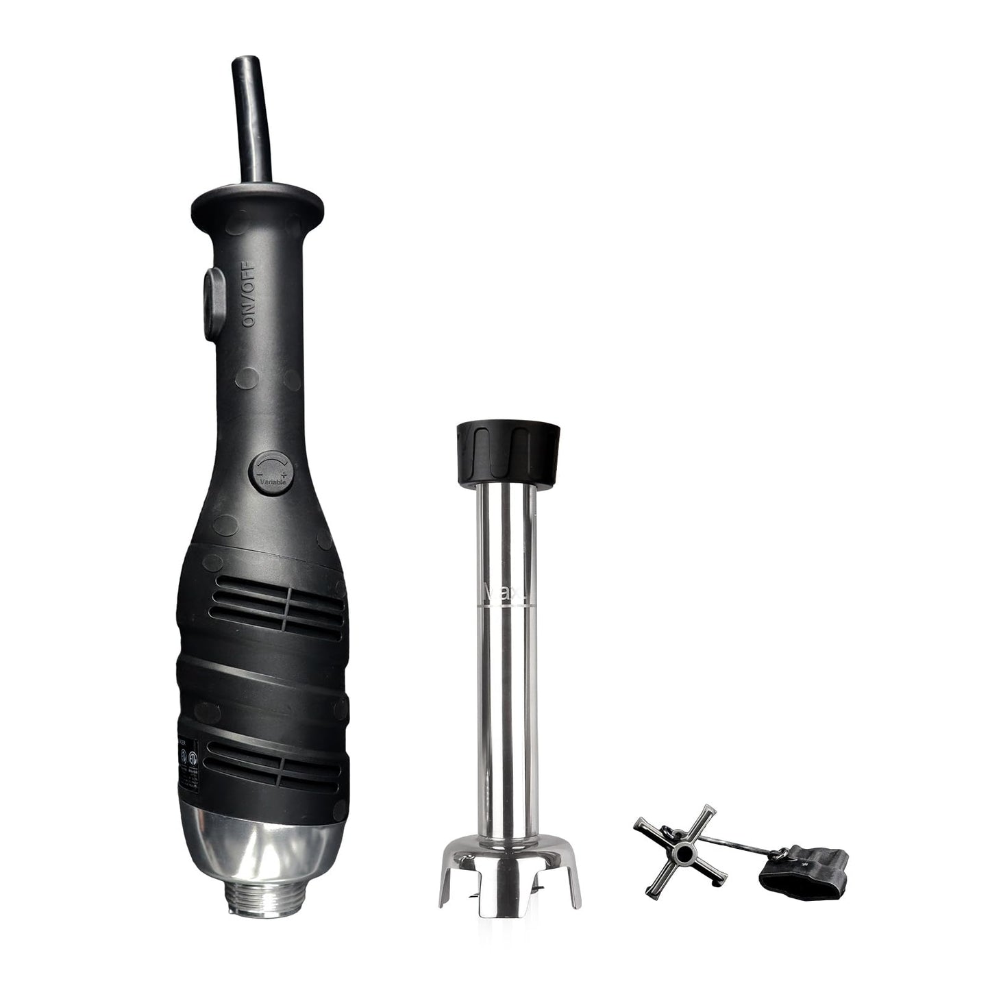VONCI 500W Commercial Immersion Blender, 12" SUS 304 Removable Shaft, Heavy Duty Power Hand Mixer with Variable Speed 6000-20000RPM, Professional Electric Stick Blender for Restaurant Kitchen Use.