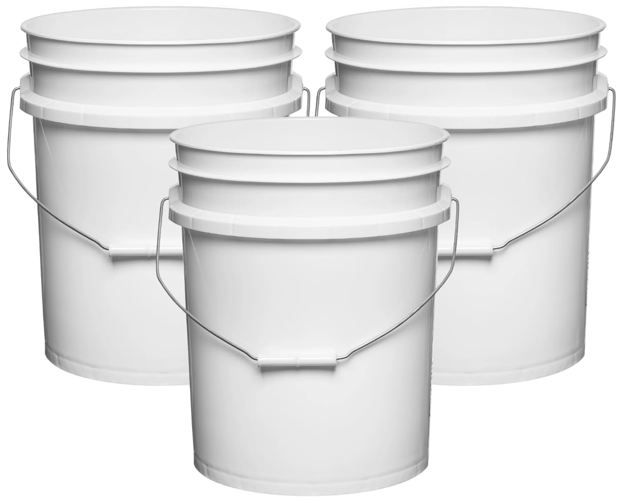 House Naturals 5 Gallon Premium HPDE Plastic Bucket - Made in USA Food Grade Container, BPA Free All Purpose Pail (5, Red)