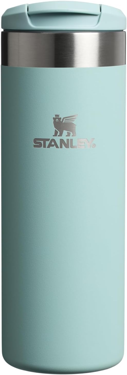 Stanley AeroLight Transit Bottle 20 oz | Locking Drink Through Lid | Leak Resistant Water Bottle or Coffee Travel Mug | Lightweight Insulated Stainless Steel | BPA-Free | Seafoam