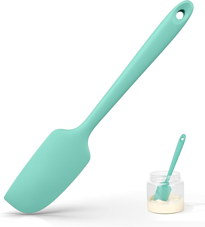 U-Taste Small Mini Silicone Spatula, 9in Rubber Jar Scraper, Midnight Blue