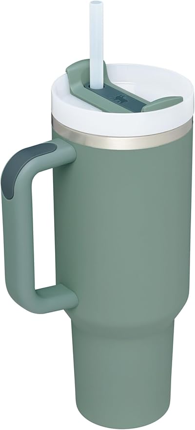 STANLEY Quencher H2.0 Tumbler with Handle and Straw 40 oz | Flowstate 3-Position Lid | Cup Holder Compatible for Travel | Insulated Stainless Steel Cup | BPA-Free | Shale