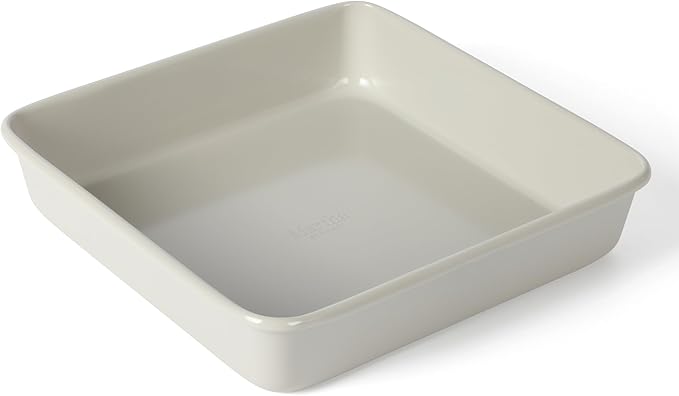 Martha Stewart Gallen 9 Inch Square Nonstick Carbon Steel Cake Pan - Teal Durable Baking Pan for Cakes, Brownies & Desserts
