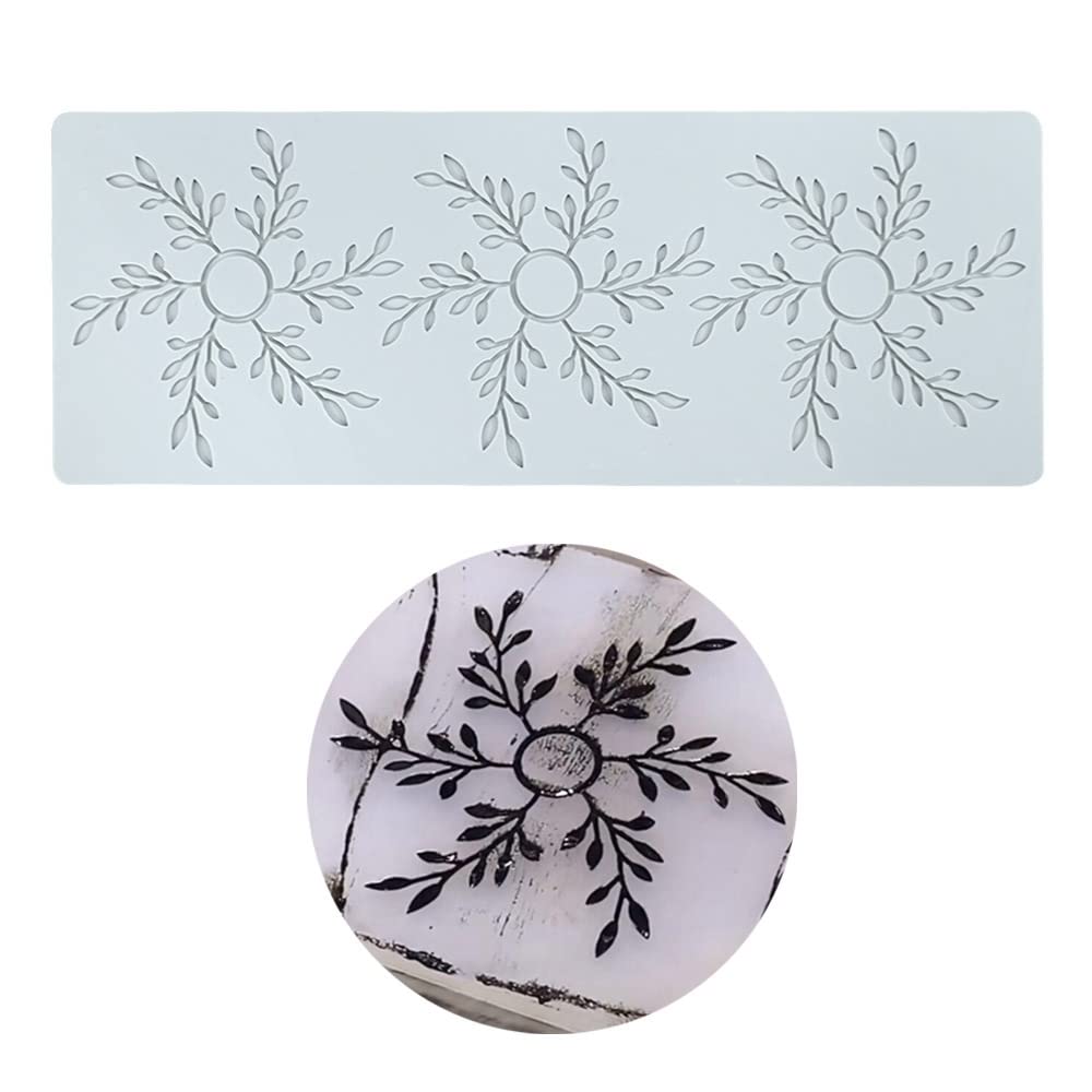 Silicone Molds 3D Hollow Leaf Chocolate Molds Honeycomb Bee Candy Mold Flower Pattern Fondant Mold Cake Topper Sugar Craft Decoration (H_Fish Bone_9.2 * 2.2 * 0.2inch)