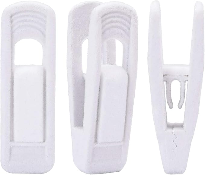 Trgowaul Velvet Hangers Clips, Pants Hangers Velvet Clips, Strong Finger Clips Perfect for Thin Velvet Hangers