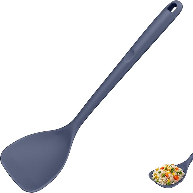 U-Taste Silicone Wok Spatula, 600ºF Heat Resistant Stir Fry, Midnight Blue