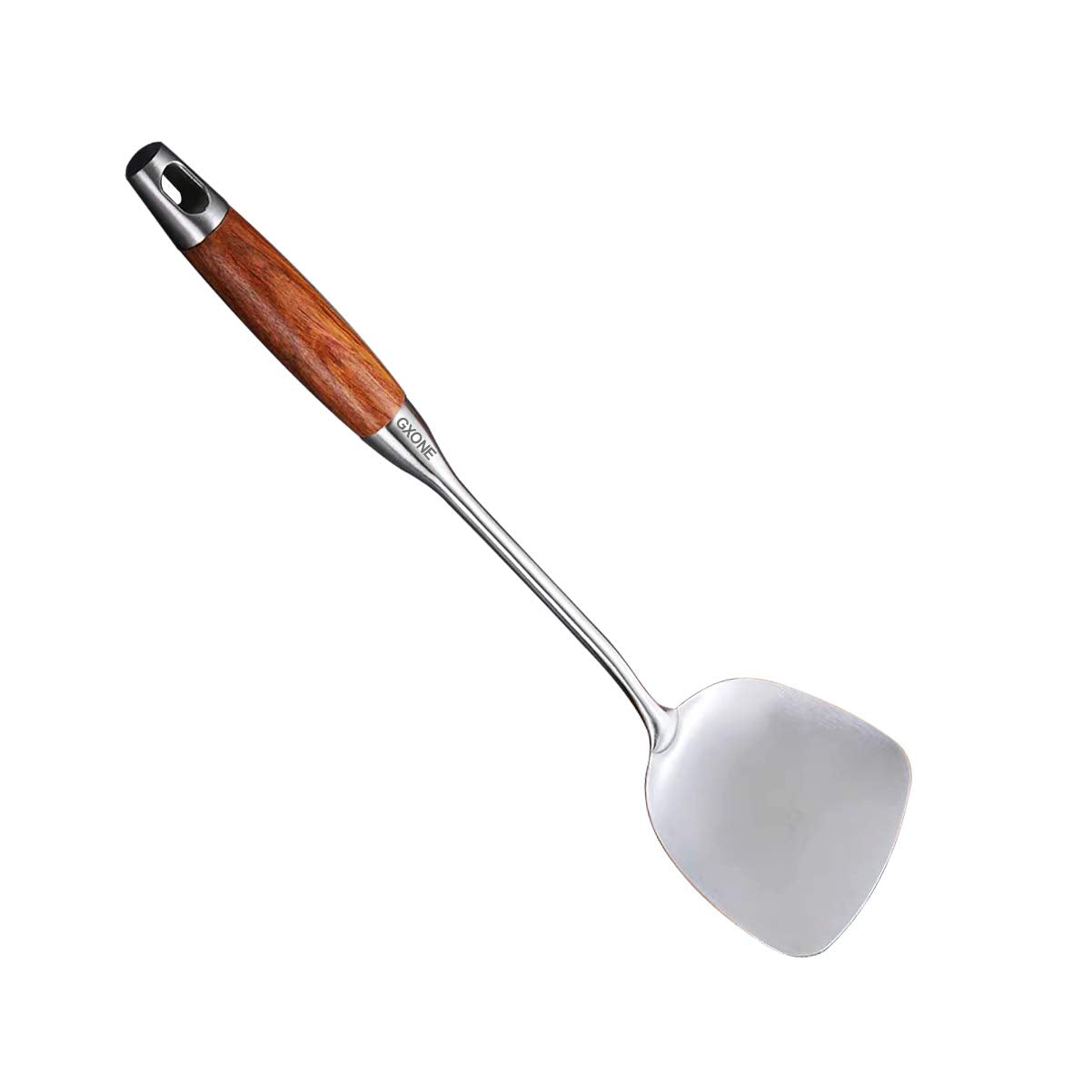 Spaghetti Spoon,304 Stainless Steel Pasta Spoon,Wooden Handle,14.2Inch