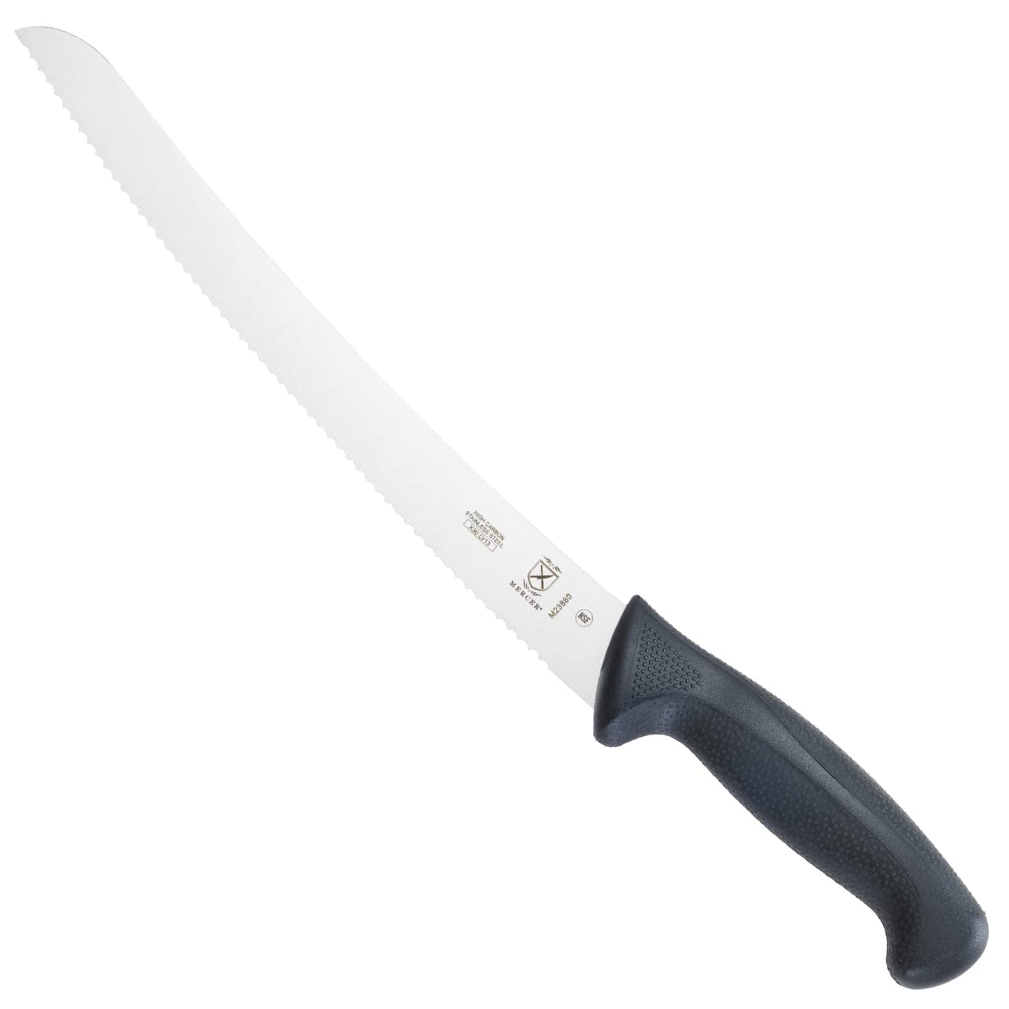 Mercer Culinary M22508 Millennia Black Handle, 8-Inch Wavy Edge, Bread Knife