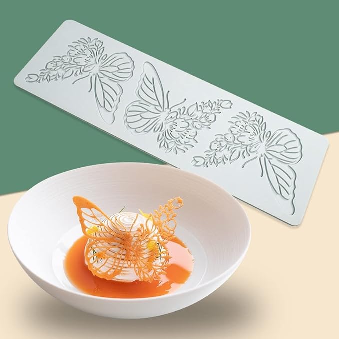 Hollow Leaf Silicone Mold Chocolate Candy 3D Hollow Leaf Candy Mold Food Cooking Meals Decorations Fondant Mold Polymer Clay Molds (Flower Net P_10.4x5.32x0.12inch)
