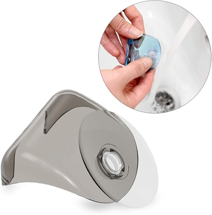 kwmobile 2x Razor Holder with Suction Cup - Self-Adhesive Shaver Wall Mount - Bathroom Organizer for Glass and Tiles - Black/Transparent
