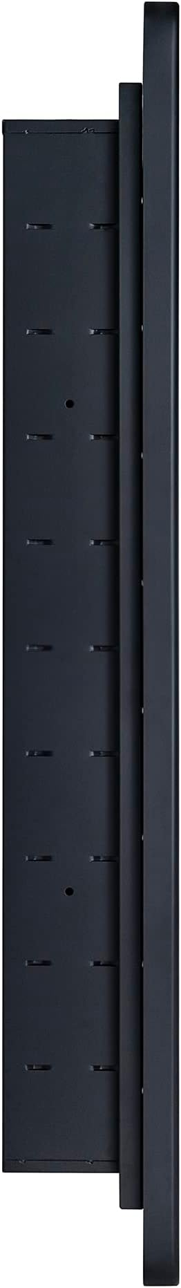 TEHOME Farmhouse Matt Black Recessed Bathroom Medicine Cabinet with Mirror Rounded Rectangle Metal Framed Medicine Cabinet with Beveled Mirror 24x36''