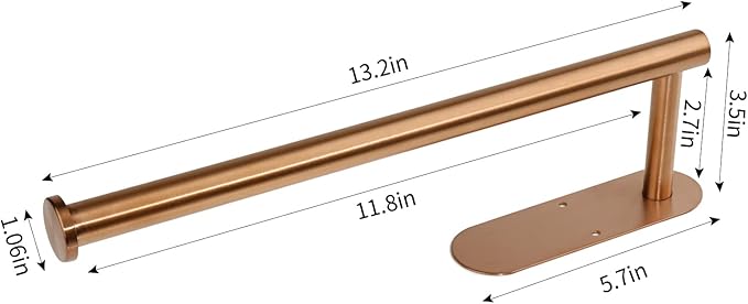 Paper Towel Holders,Paper Towels Rolls - for Kitchen,Paper Towels Bulk- Self-Adhesive Under Cabinet,Both Available in Adhesive and Screws,Stainless Steel Paper Towel Holder(Rose Gold)
