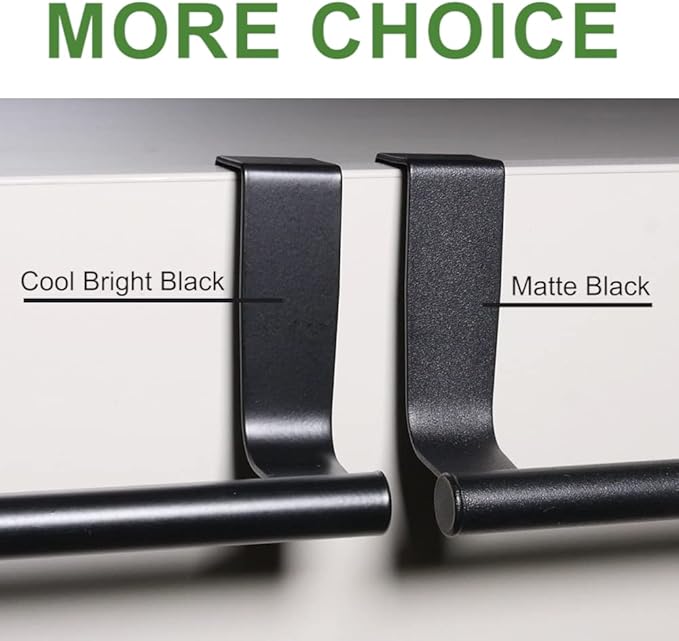 Towel Rack for Cabinet, Strong Steel Kitchen Over Cabinet Towel Bar Holder, 9" Wide - 2 Pack