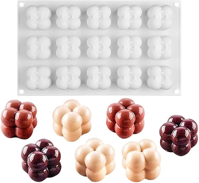 DIY 3D Candle Mold Handmade Aromatherapy Soy Wax Candle Silicone Mold Plaster Candles Mould UV Epoxy Resin Soap Molds (6 Cavity)