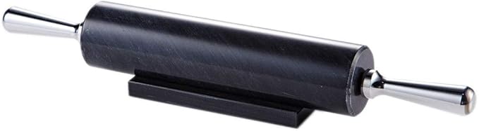 JEmarble Rolling Pin-Wooden Handles(White)(Premium Quality) Polished Surface 18-inch(10"Barrel) Genuine Stone Non-stick Save Effort Easy to Clean