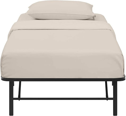 4-PC Cot Sheets 30x75, 100% Cotton Fitted Sheet - Perfect for Narrow Twin/RV Bunk/Camping Cot/Guest Bed Replacement, Fits Up to 4-8" Deep Mattress - Beige Solid