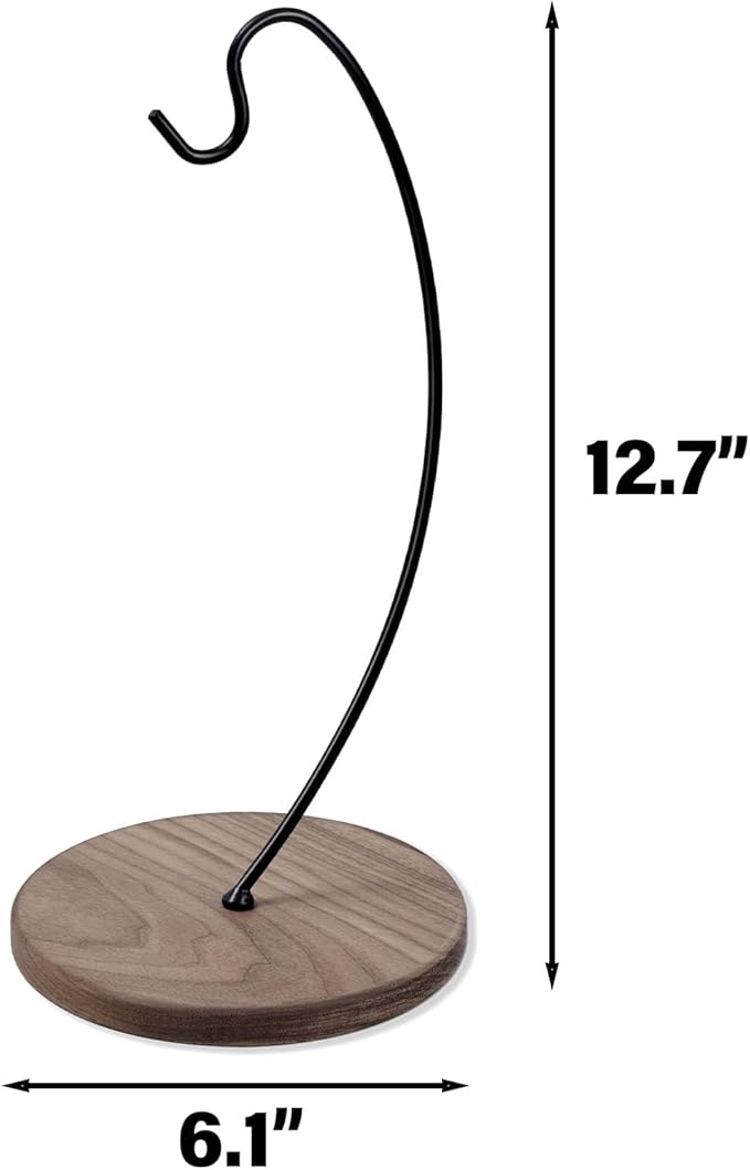 Black Walnut Banana Holder Stand - Banana Hanger Stand Wood, Wooden Bananas Tree Hanger to Keep Bananas Fresh