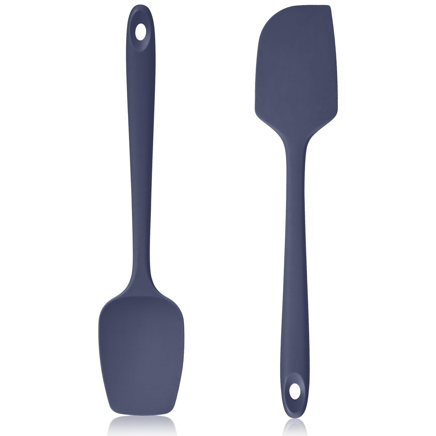 Lilybeam 600ºF Heat Resistant Silicone Spatula Spoonula Set of 2, Black