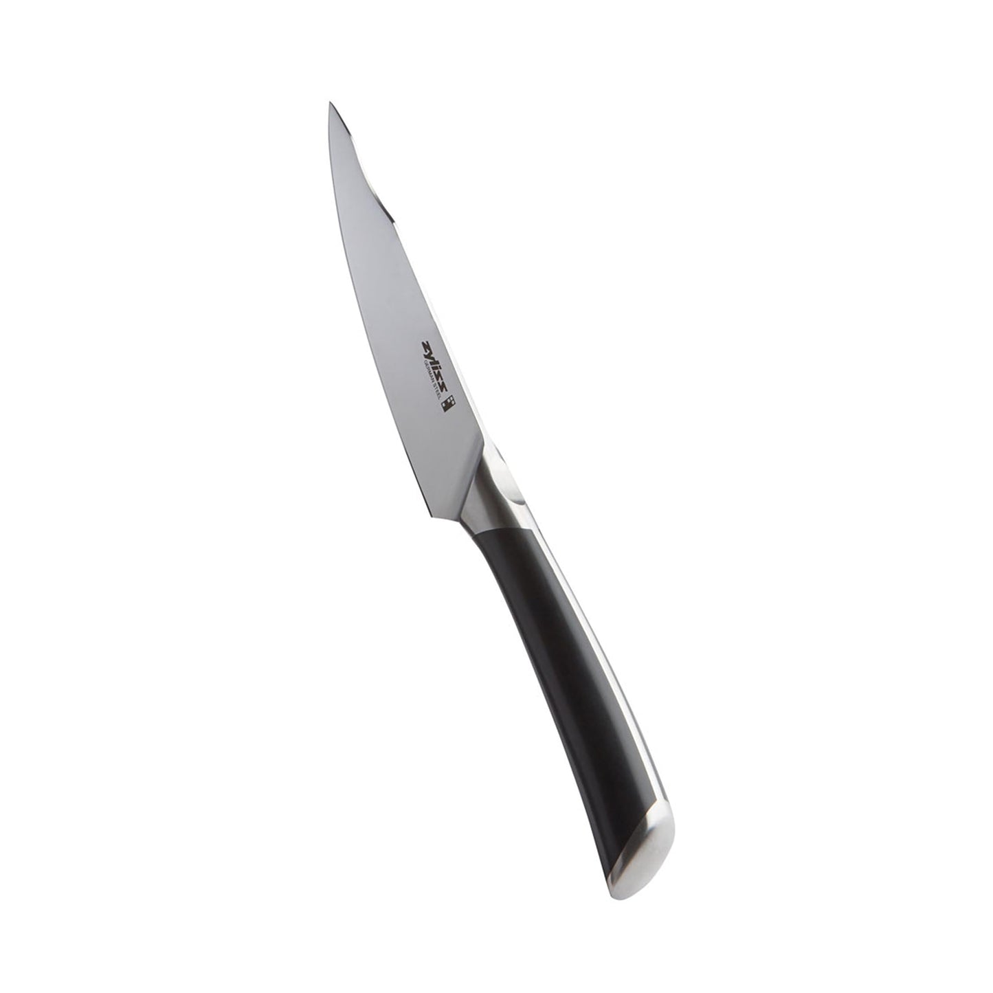 Zyliss Comfort Pro Serrated Paring Knife - Full Tang Vegetable & Bread Knife - Ice Hardened Stainless Steel Serrated Knife - Cutlery with Antibacterial Handle - Black/Stainless Steel - 4.5 Inches