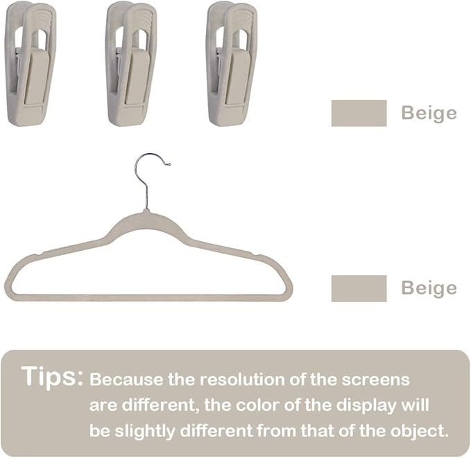Trgowaul Velvet Hangers Clips, Pants Hangers Velvet Clips, Strong Finger Clips Perfect for Thin Velvet Hangers