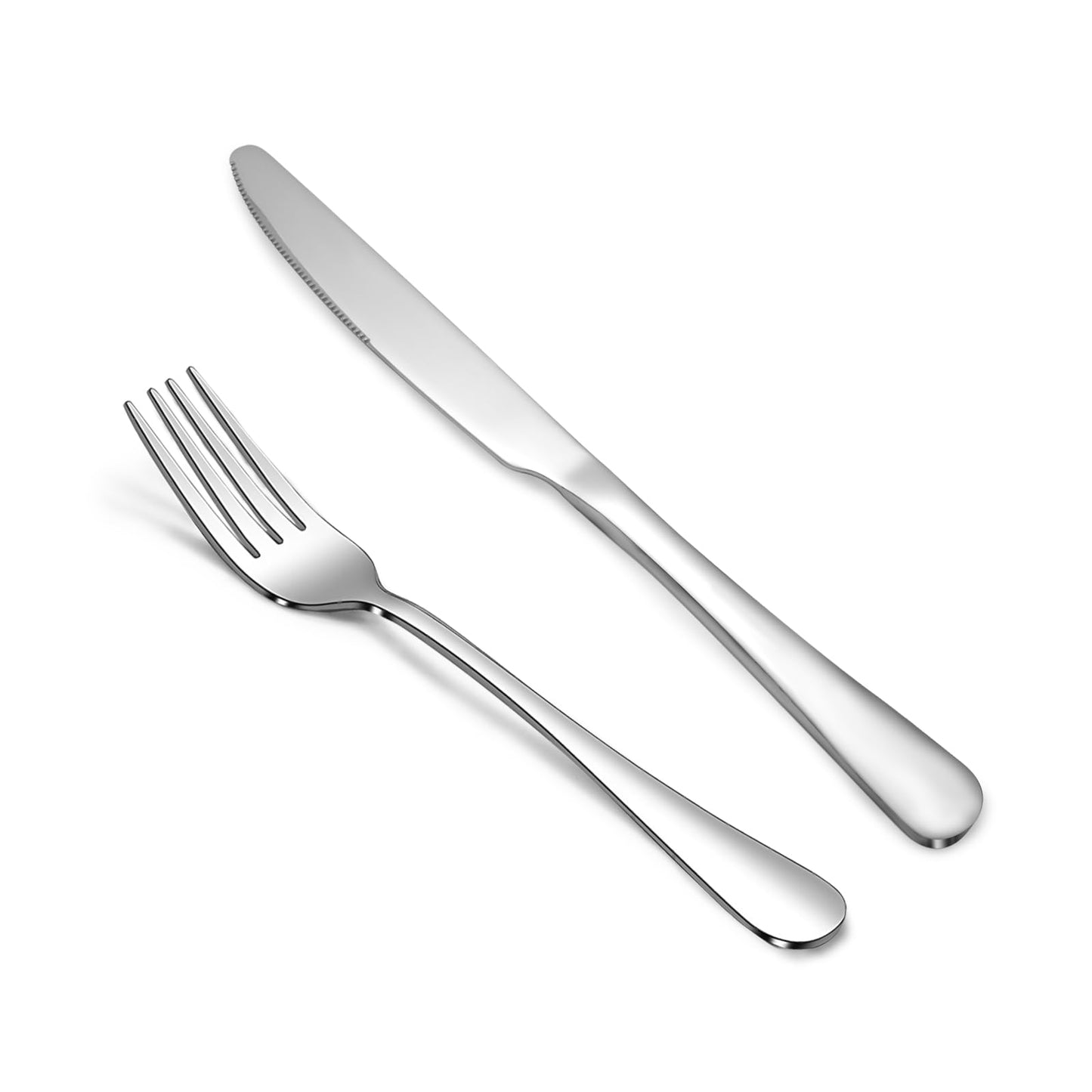 SANTUO Dinner Knives,12 Piece Dinner knife Set,18/10 Stainless Steel Silverware Set Dinner Knife For Home,Kitchen,Restaurant and Hotel,Mirror Polished& Dishwasher Safe