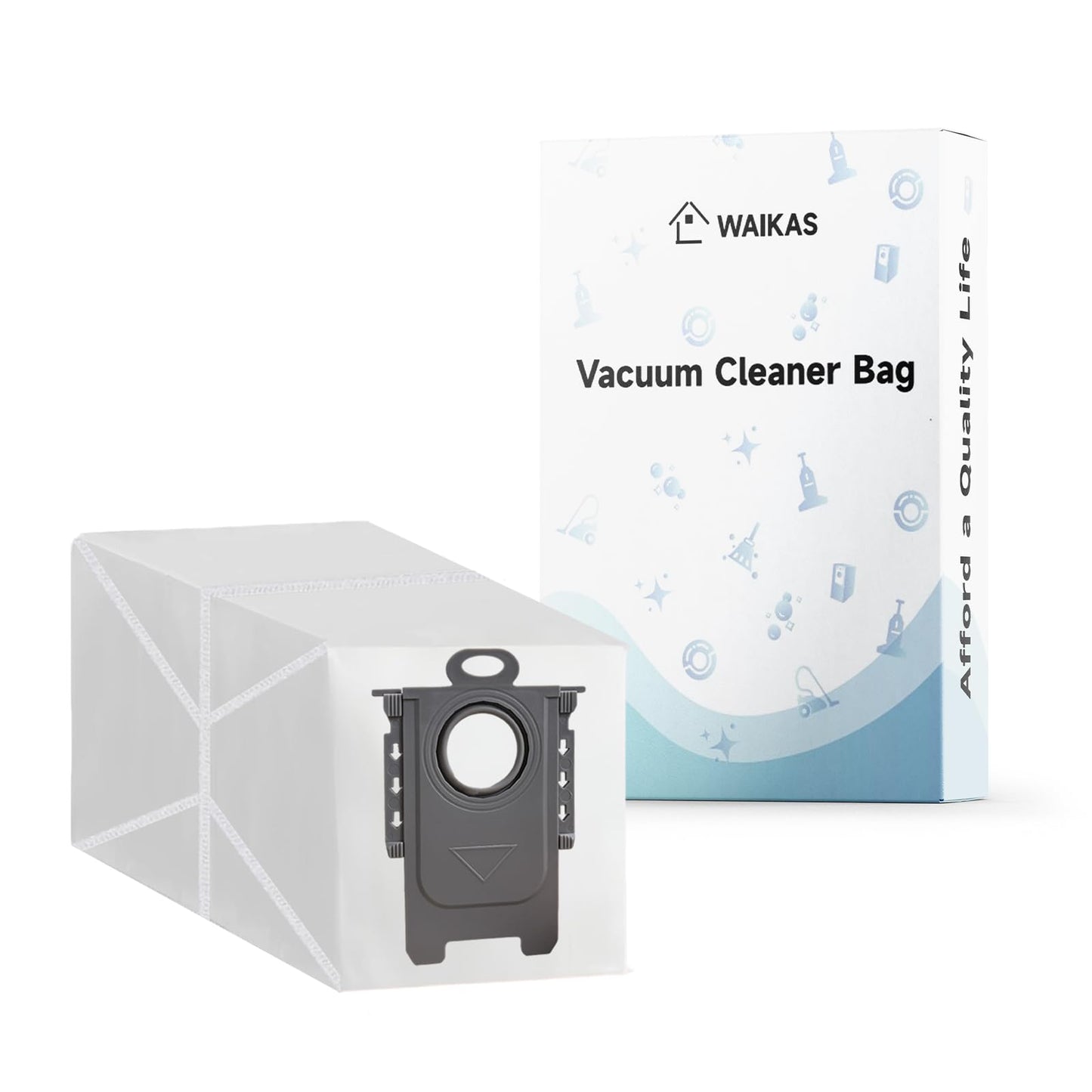 WAIKAS Vacuum Bags for Roborock Robot Vacuum (Qrevo/Saros Series), 20-Pack