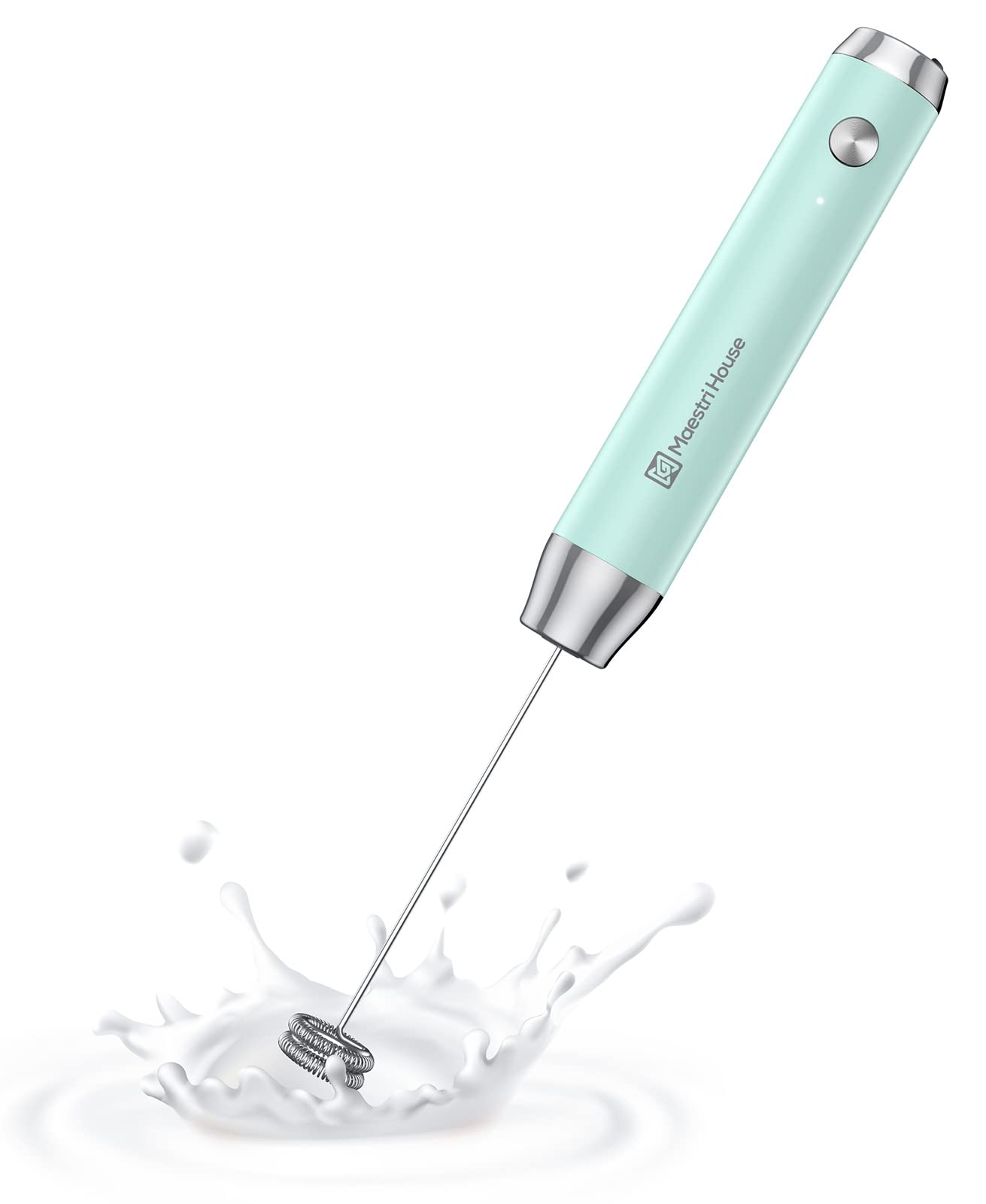Maestri House LunaFro Lite Rechargeable Milk Frother,Detachable Whisk