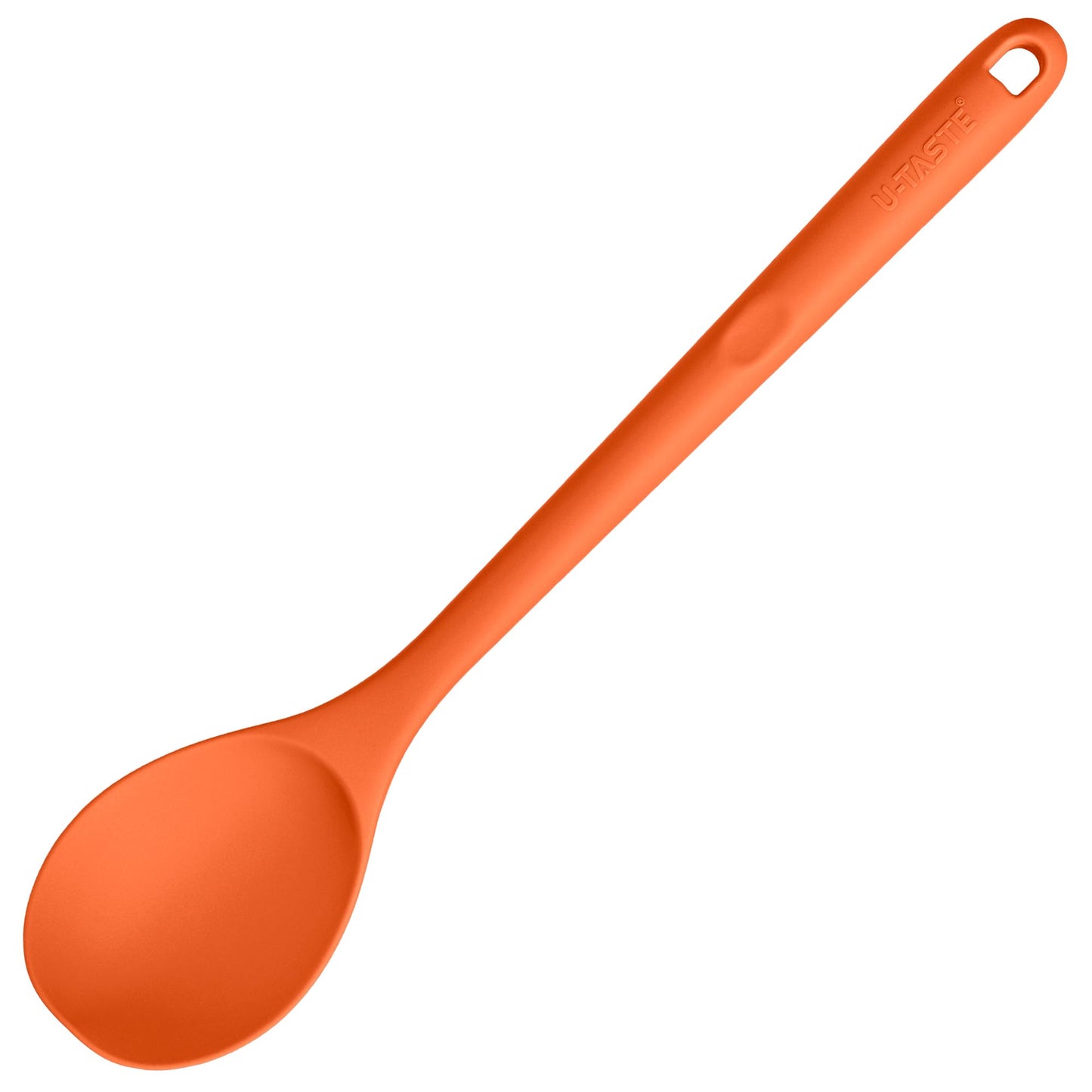 U-Taste Silicone Cooking Spoon, 13.3" Long Large Mixing Spoon, Orange