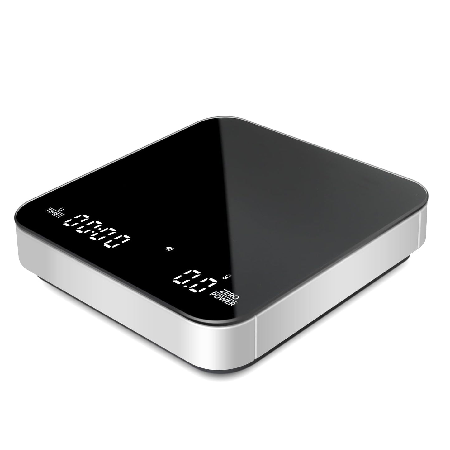 KitchenTour CaféMetric Coffee Scale with Timer 0.1g/2000g - Precision Small Scale for Espresso & Pour Over - Mini Scale with LED Display AAA Battery Black