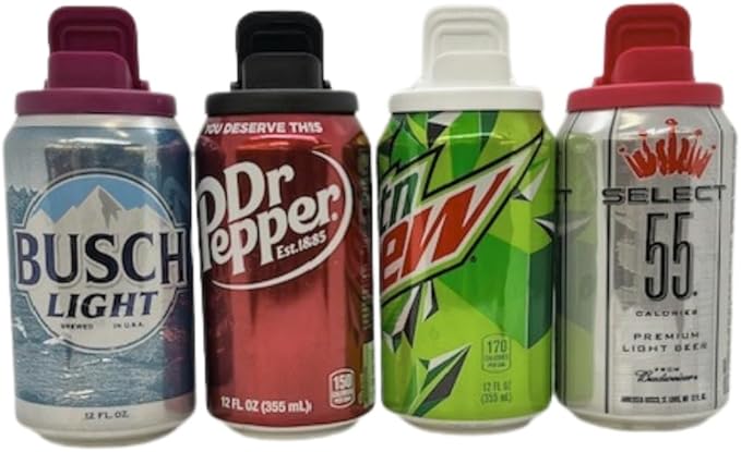 Can Cover - Best Can Cover For Standard Size Soda/Beer/Energy Drink Cans - Made In The USA - BPA-PCB Free - 4 pack (Asst Colors)