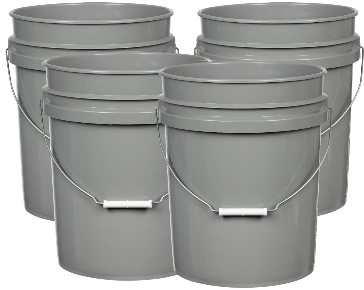 House Naturals 5 Gallon Premium HPDE Plastic Bucket - Made in USA Food Grade Container, BPA Free All Purpose Pail (5, Red)