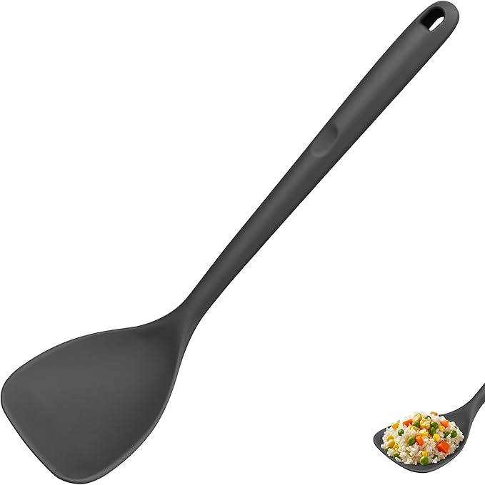 U-Taste Silicone Wok Spatula, 600ºF Heat Resistant Stir Fry, Midnight Blue