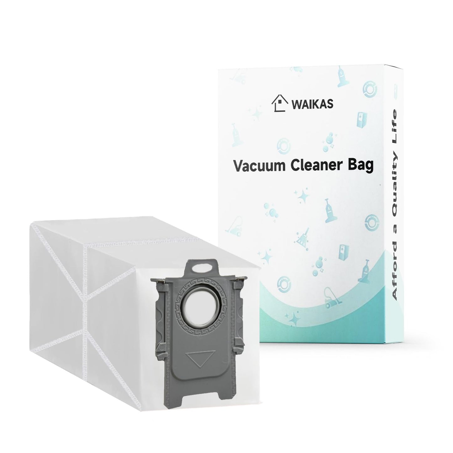 WAIKAS Vacuum Bags for Roborock Robot Vacuum (Qrevo/Saros Series), 20-Pack