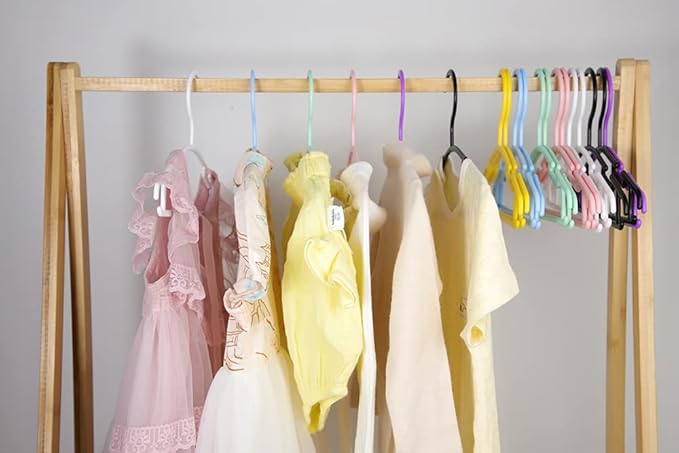GoodtoU Baby Hangers Plastic Baby Clothes Hanger 100 Pack Kids Hangers for Closet Infant Toddler Children Hanger Blue