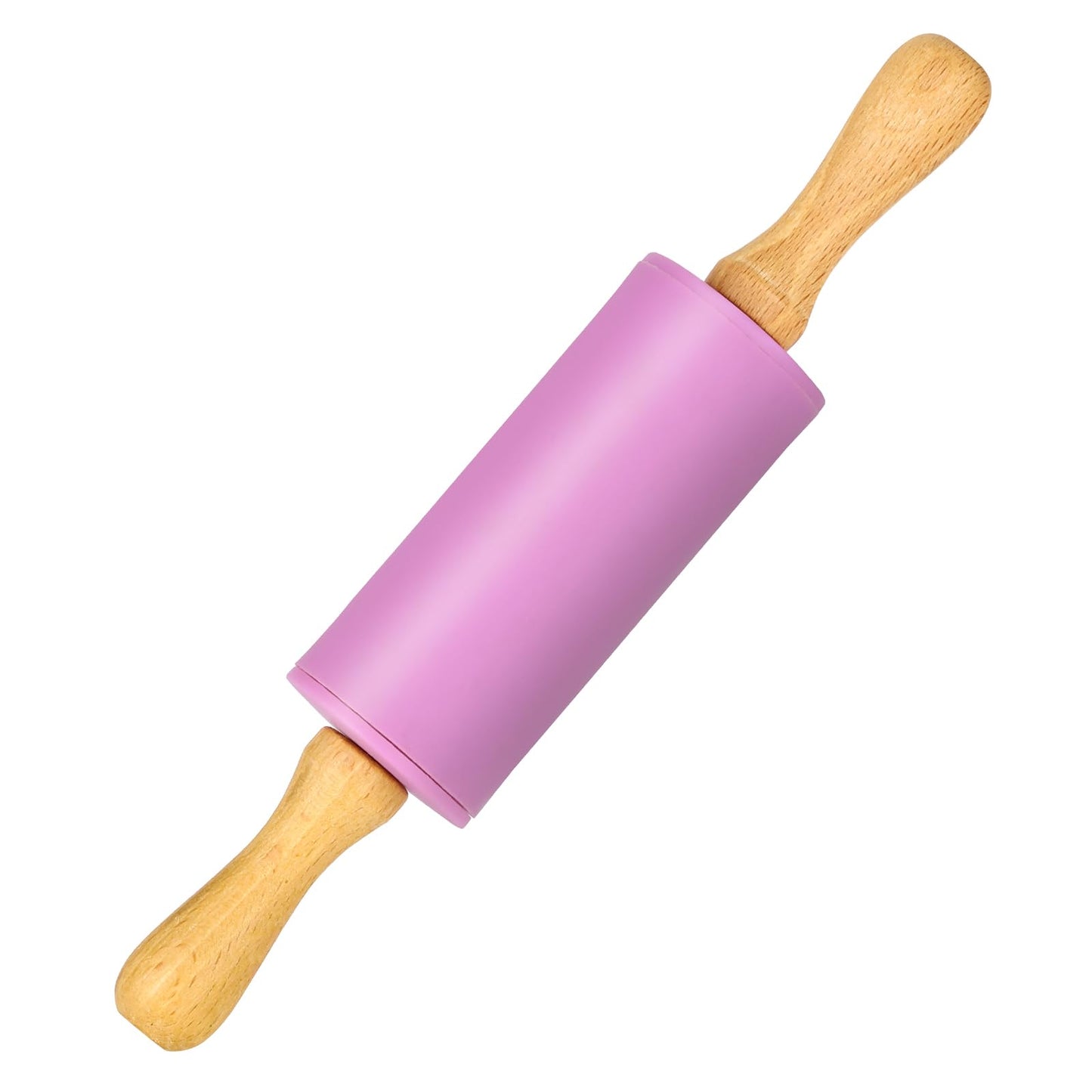 Honglida Mini Silicone Rolling Pin for Kids, Non-stick Surface Wood Handle, 9 Inch 2 Pack