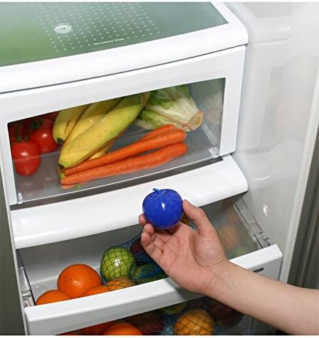Bluapple Produce Saver Ethylene Gas Absorber - Fresh Fruit & Vegetable Storage with VeggieZips Humidity Control Storage Bag, Kitchen Must Haves, Produce Storage, Minimizes Waste, BPA Free - Value Pack