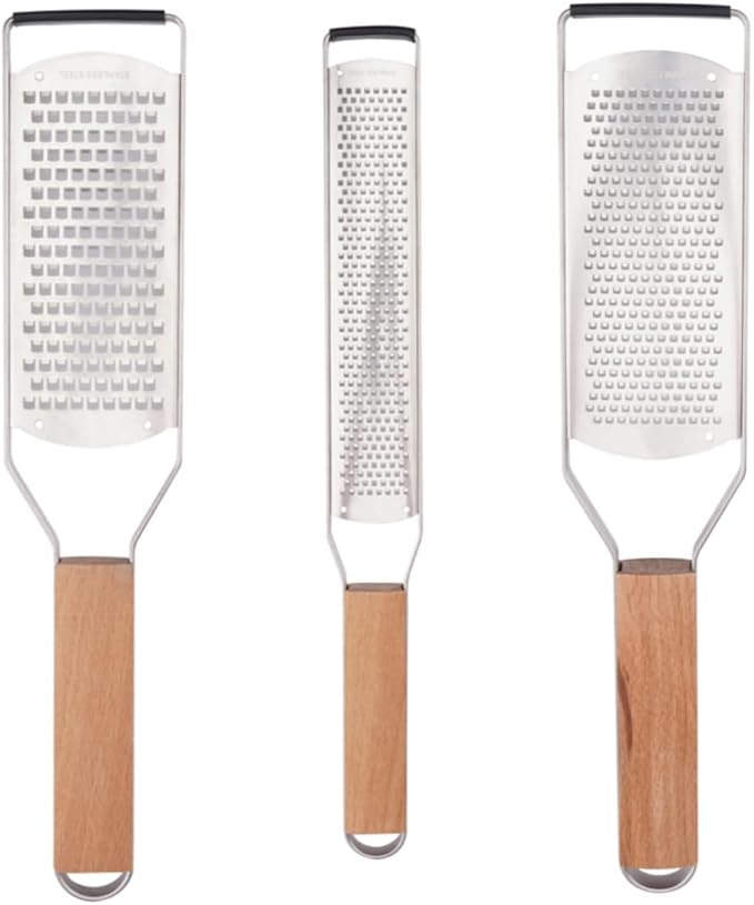 SHIKORI Professional Cheese Graters for Kitchen Stainless Steel-3 Pcs