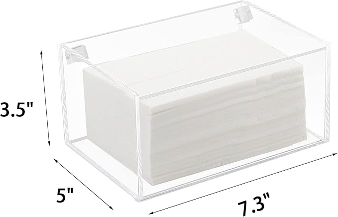 Acrylic Laundry Dryer Sheet Holder, Clear Dryer Sheets Container with Lid for Laundry Room, Clear