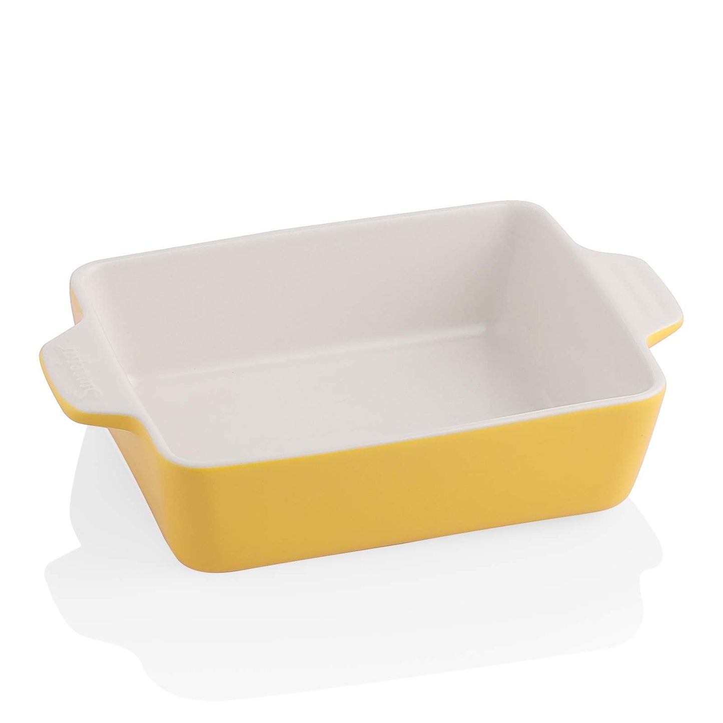 Sweejar Ceramic Baking Dish, Rectangular Small Baking Pan with Double Handles, 20 Oz for Cooking, Brownie, Kitchen, 6.5 x 4.9 x 1.8 Inches(Navy)