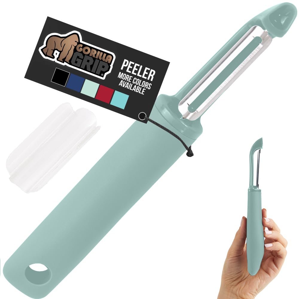 GORILLA GRIP® Patented BPA-Free Vegetable and Potato Peeler, Red