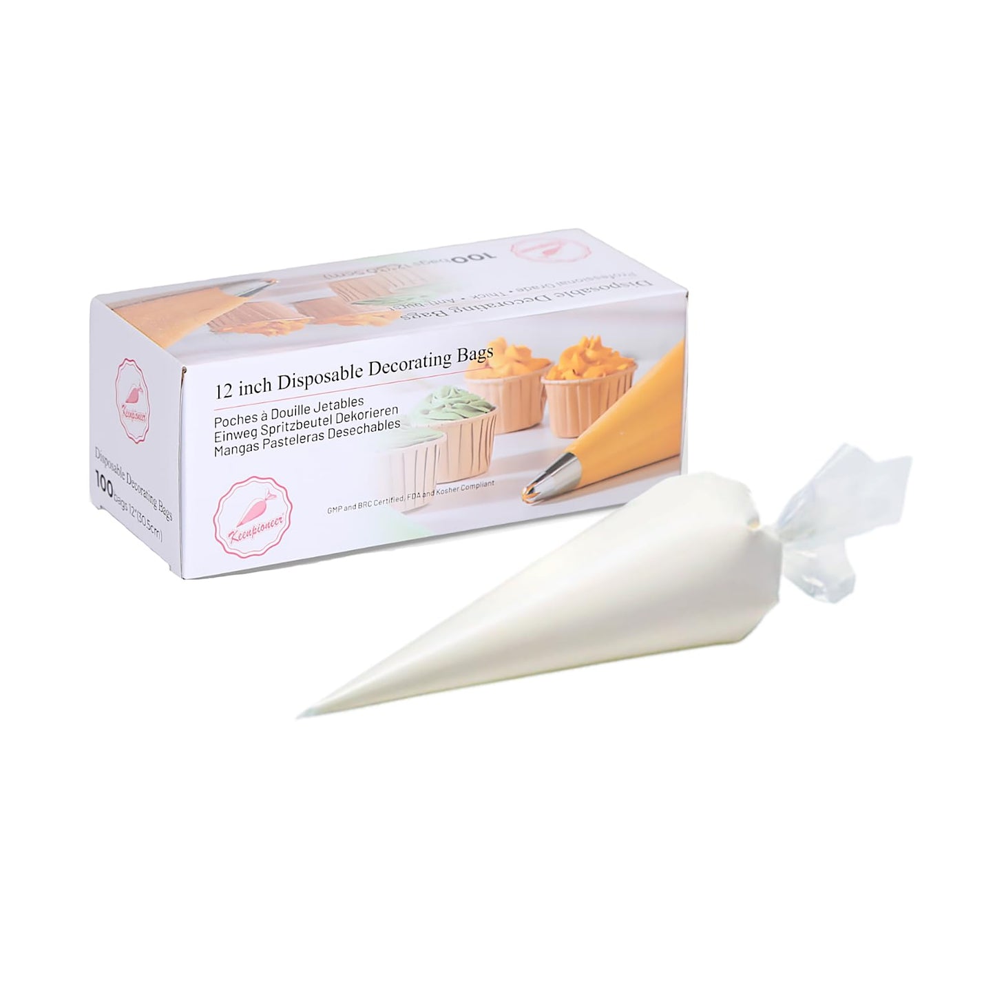 Keenpioneer Piping Bag - Disposable Cake Decorating Bag