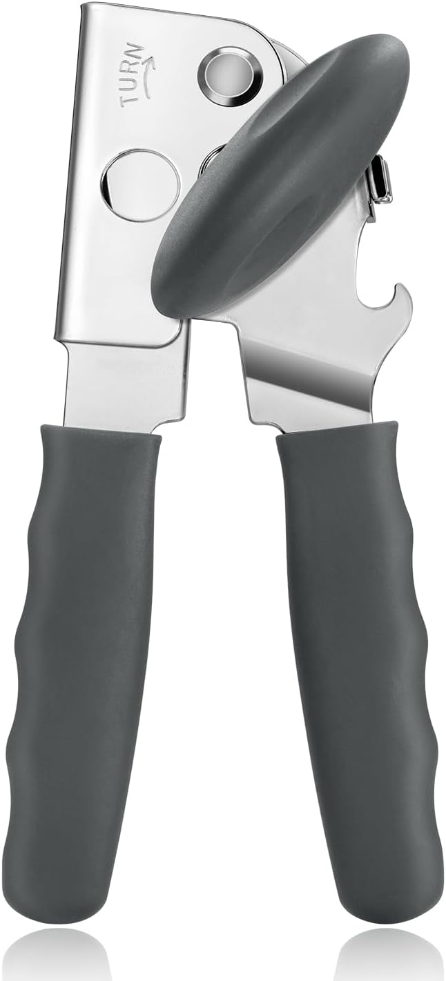 UHIYEE Heavy Duty Hand Can Opener with Comfortable Grip for Seniors, Blue