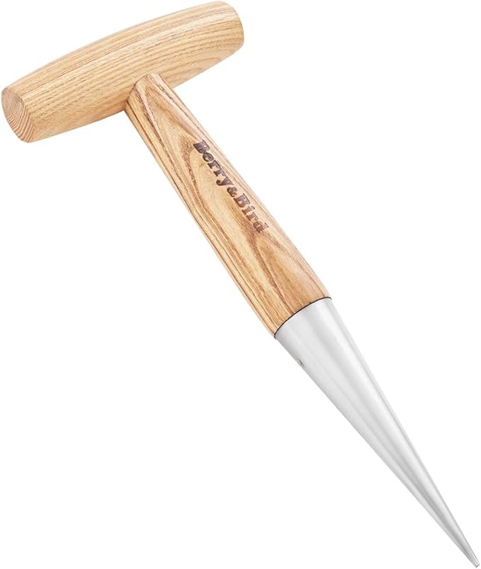 Berry&Bird Hand Dibber, Stainless Steel Seed Planter Tool Bulb Planter Tool